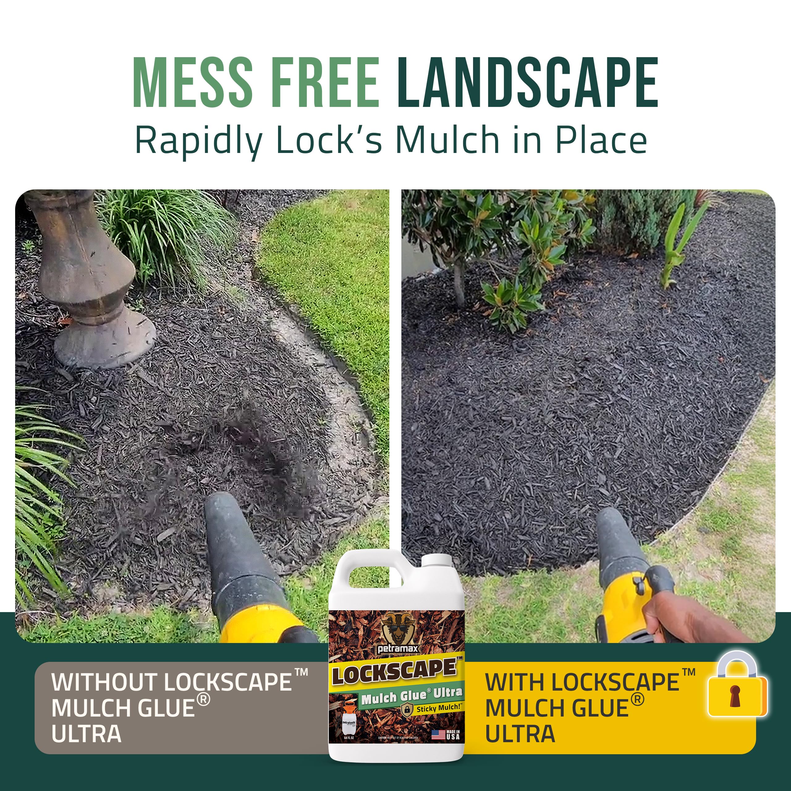 Petra Lockscape Glue resists washouts after storms and heavy rain.