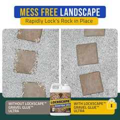 Petra Lockscape pour-application demonstrates easy, mess-free bonding on rock areas.