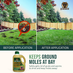 PetraMax Castor Oil Mole Repellent spray nozzle for easy application.