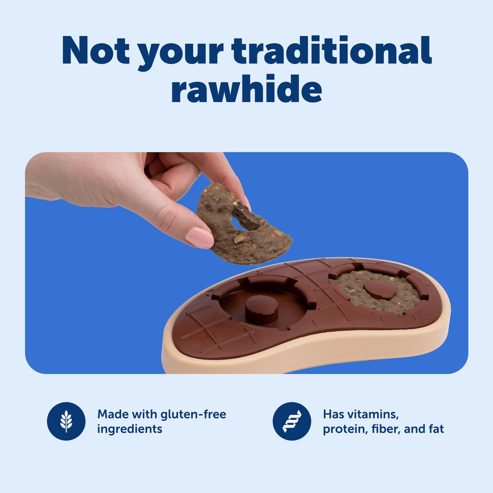 PetSafe Busy Buddy rawhide flavor rings deliver chew satisfaction