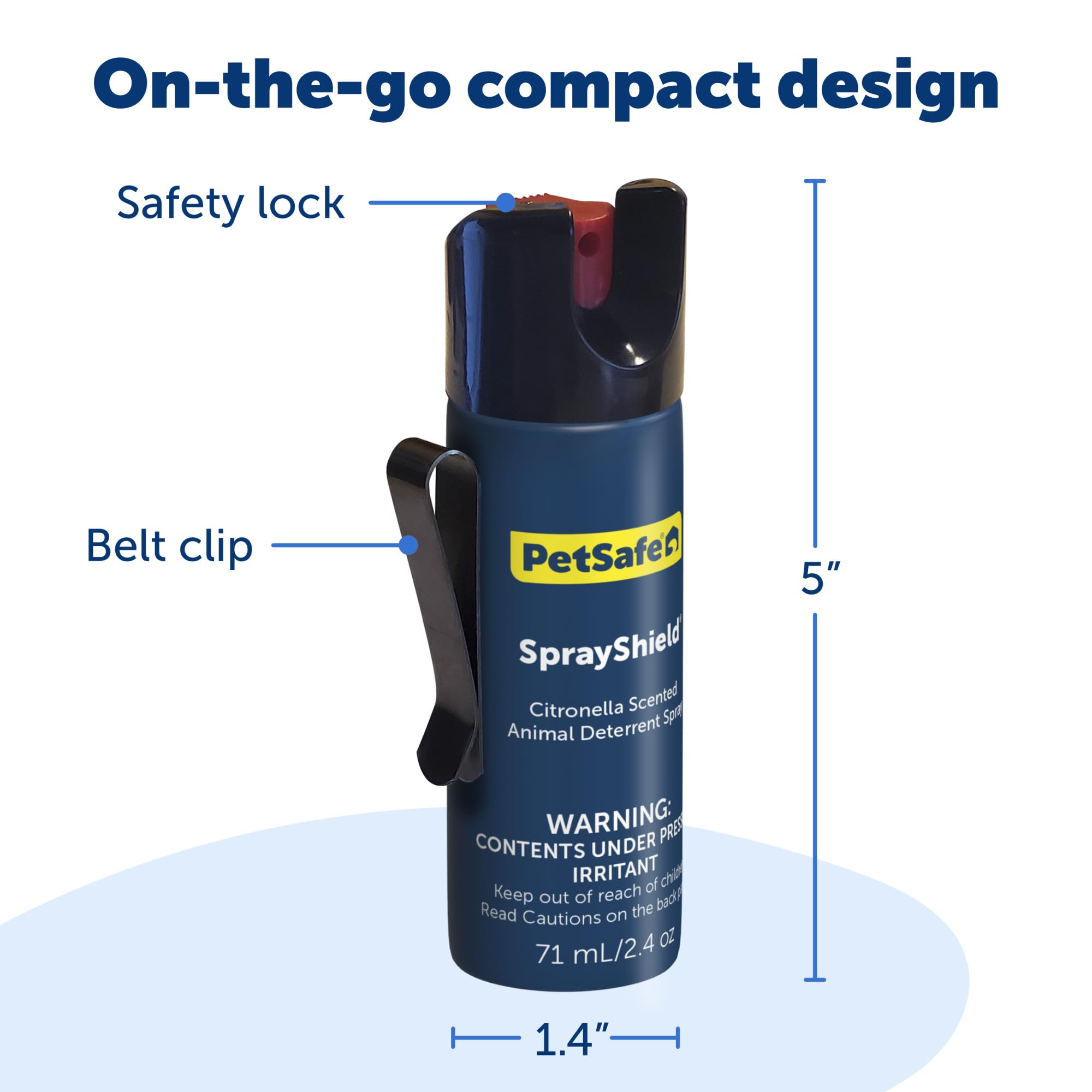 PetSafe SprayShield shows 10-foot range for quick distance in tense moments.