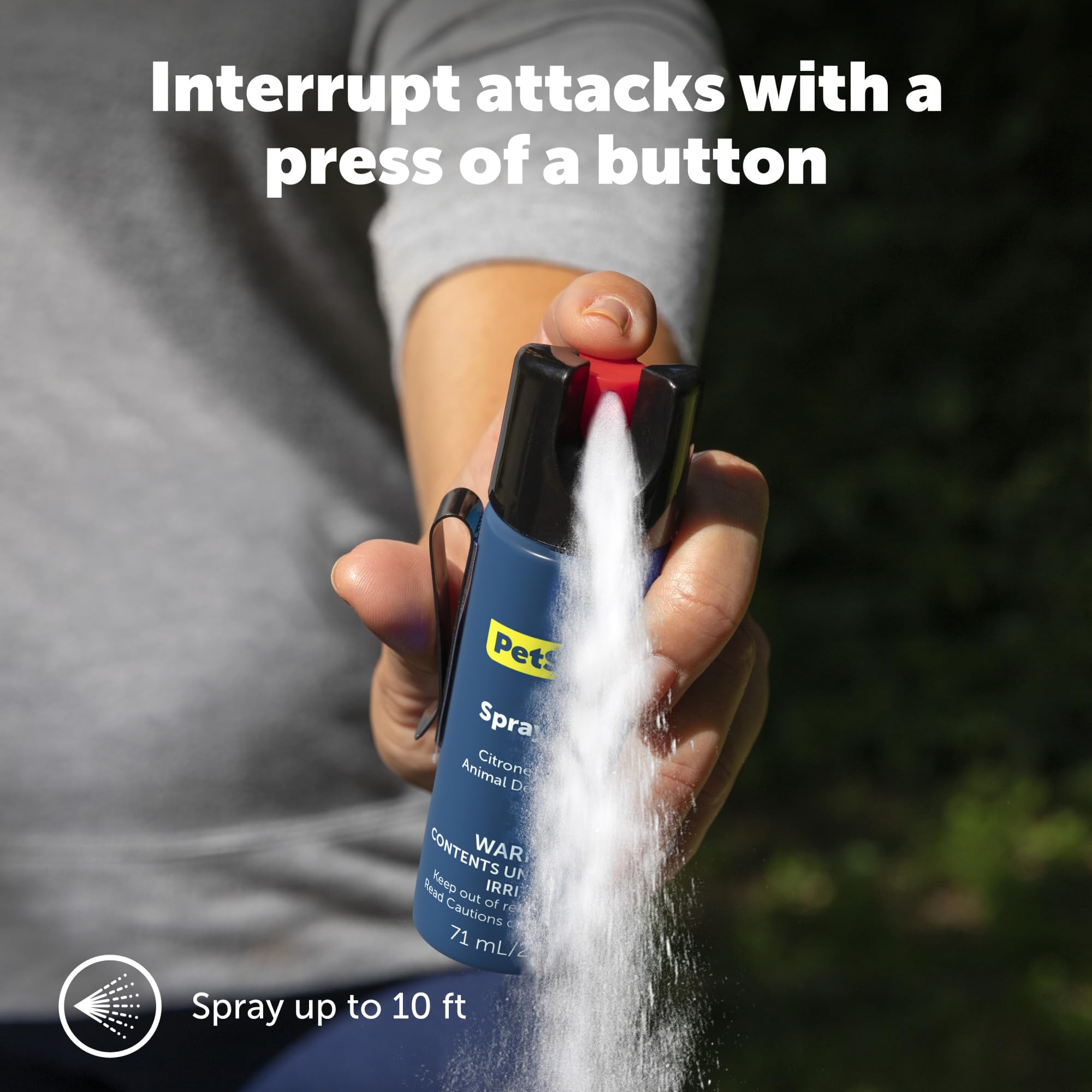 PetSafe SprayShield citronella burst to deter threats without harm.