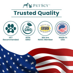 Petscy Itch & Allergy Plus probiotics blend supports gut balance and immune health.