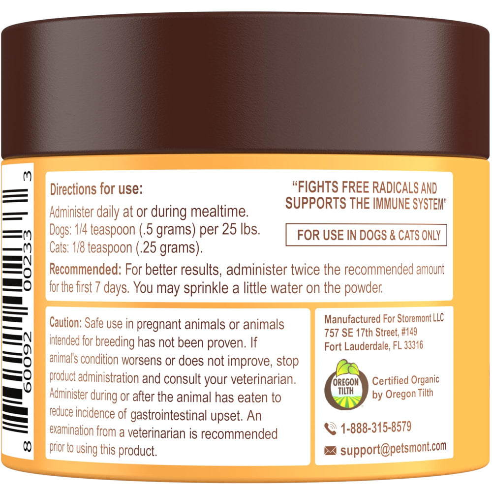 Petsmont Buddy Guard ready-to-use chews suggest energy support for aging pets.