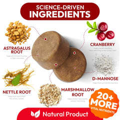 Petsology cranberry D-Mannose dog supplements pack emphasizes natural urinary balance.