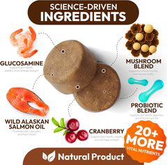 Petsology Reishi and Shiitake dog chews support joints and mobility