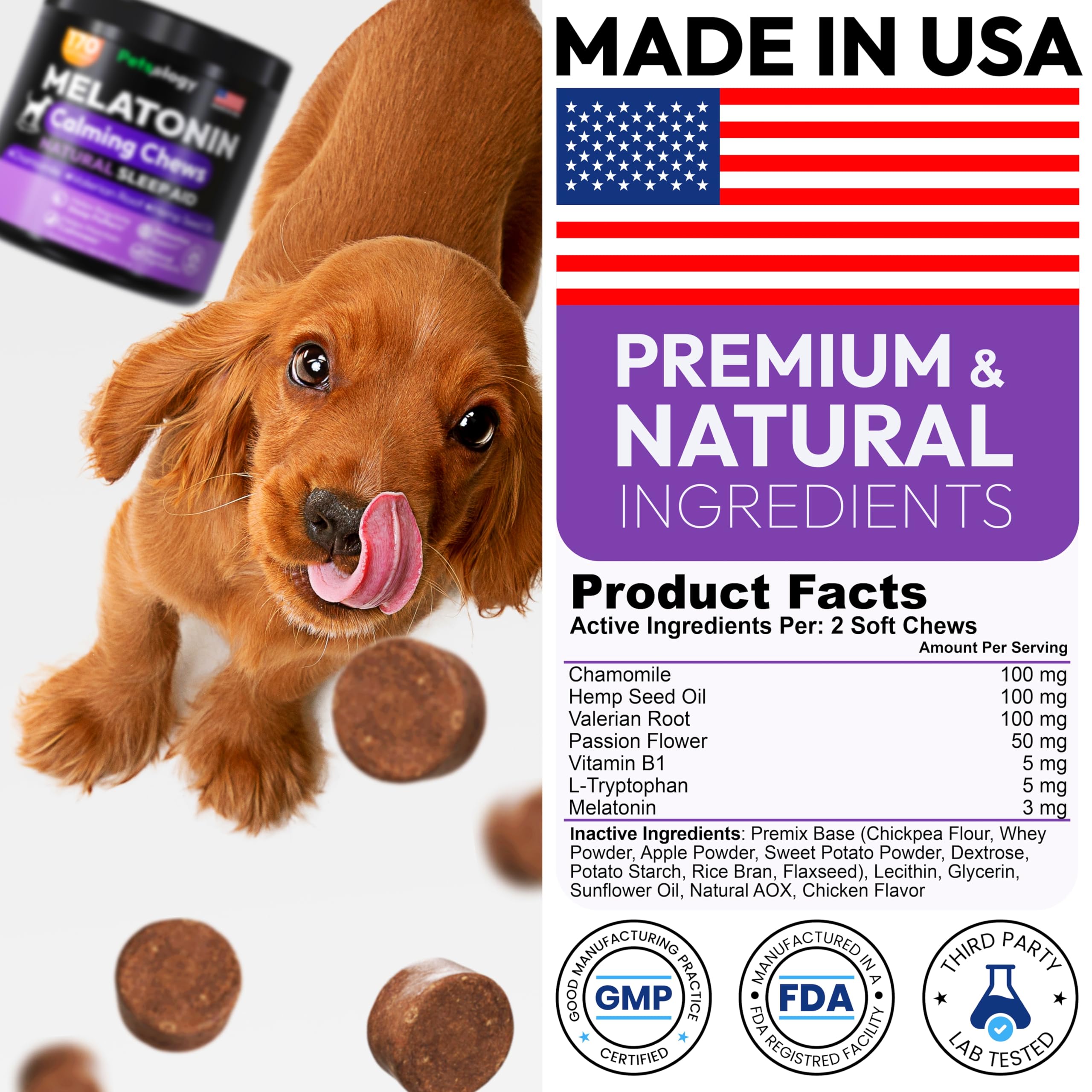 Petsology USA-made FDA-registered facility logo—trust and safety.