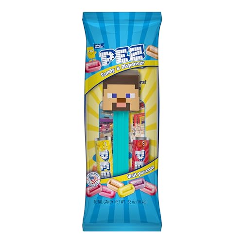 PEZ Minecraft dispensers with candy refills included for quick fun.