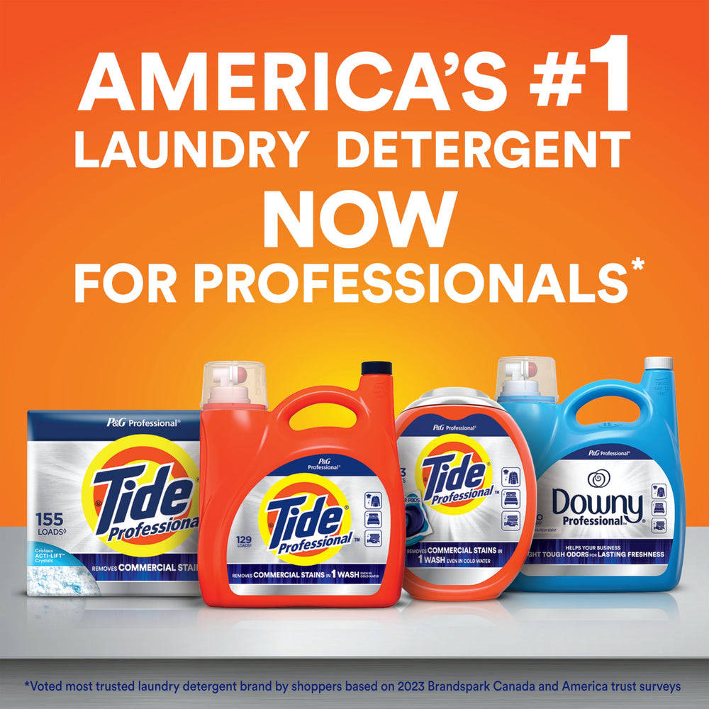 Tide powder texture and packaging designed for busy laundry rooms