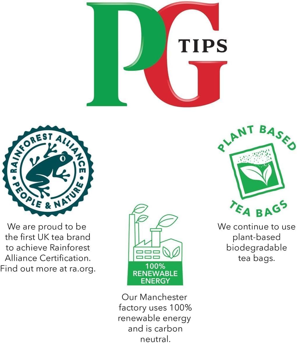 PG Tips English Breakfast aroma brightens start-of-day rituals.