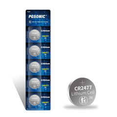 PGSONIC CR2477 3V battery pack front view, a reliable power option for small devices.