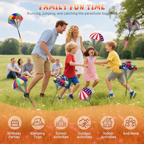 PGXT parachute toy’s durable canopy withstands rough landings during play