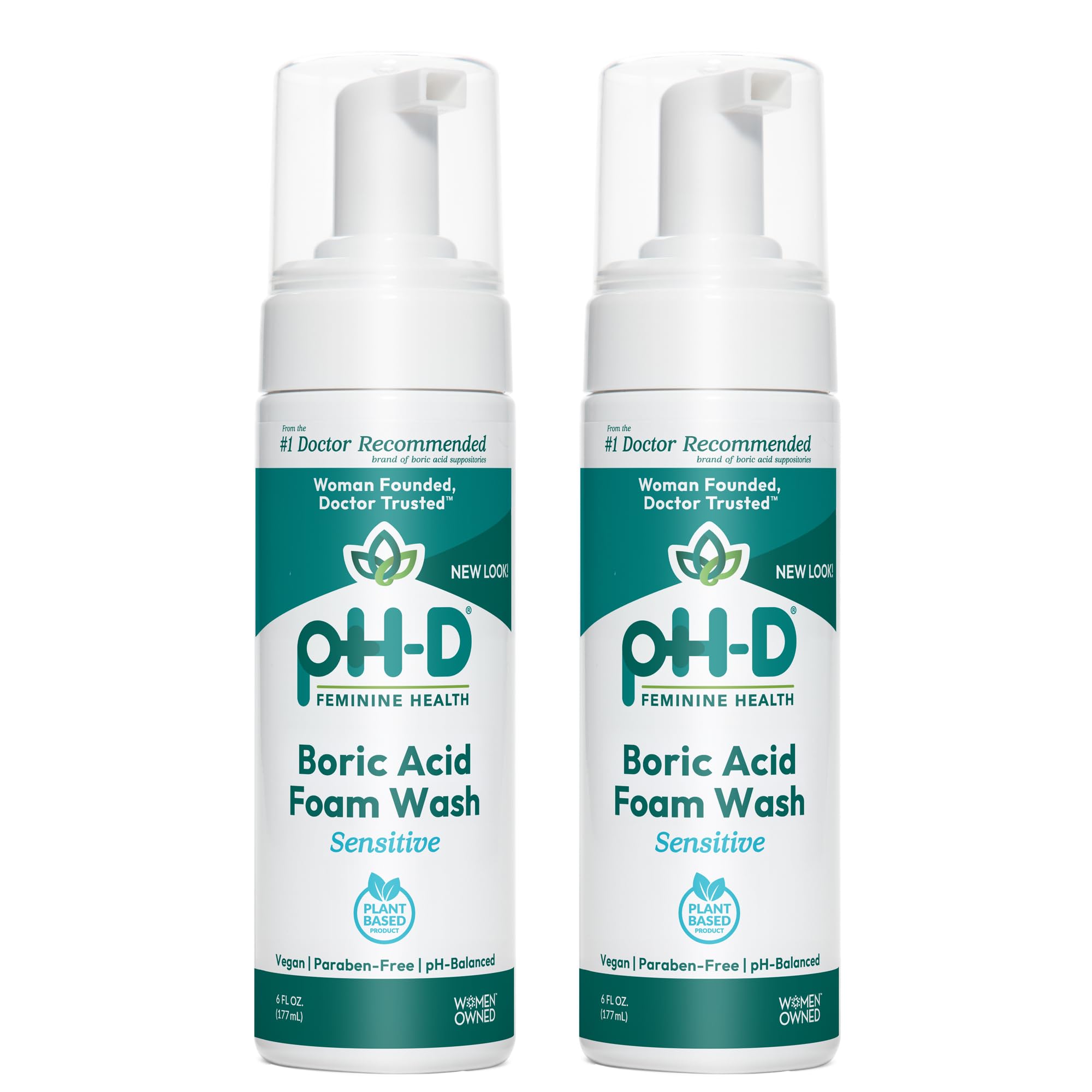 pH-D Feminine Health Boric Acid Foam Wash bottle for gentle cleansing