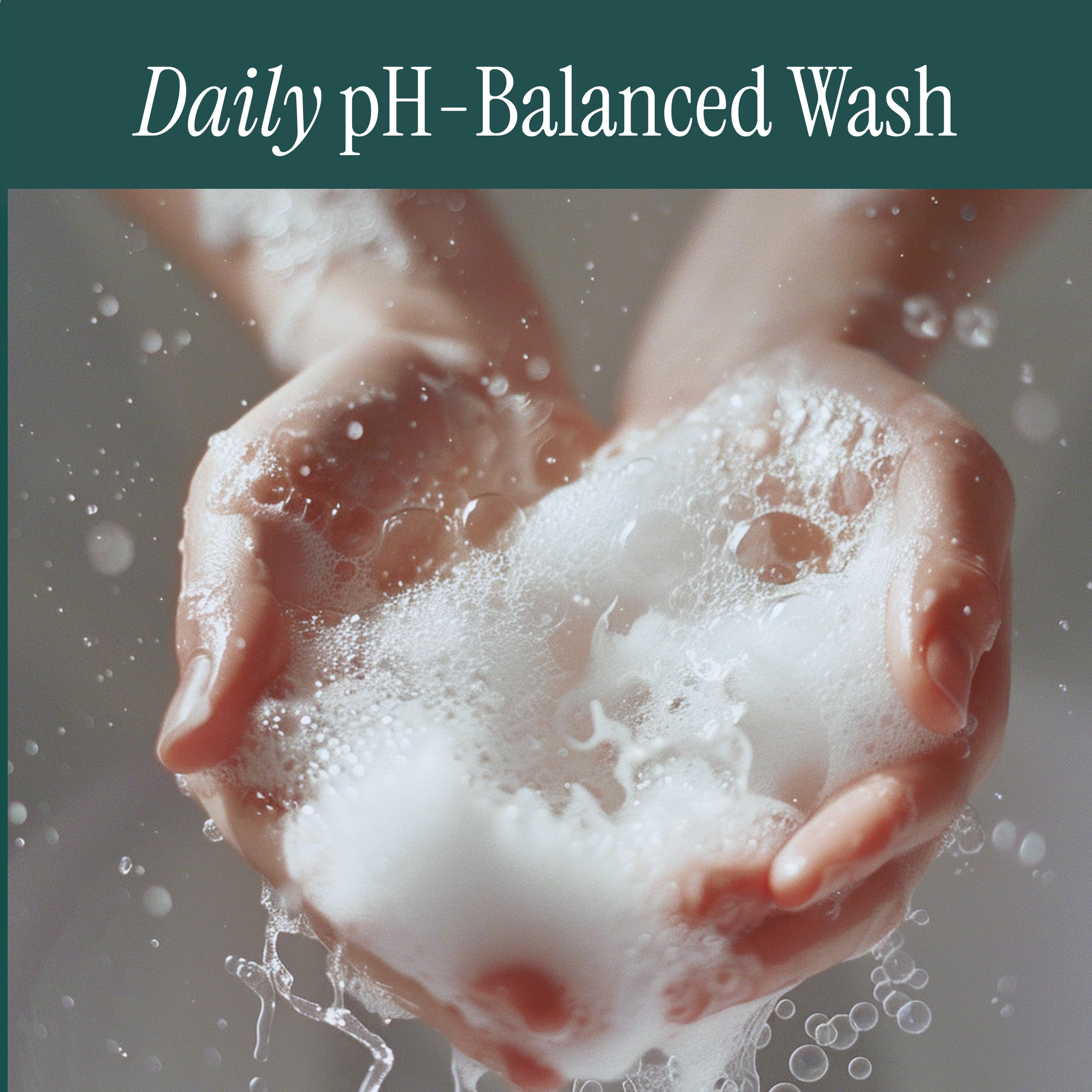 pH-D Boric Acid Foam Wash label close-up shows pH-balanced formula