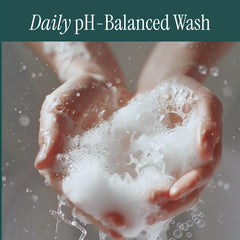 pH-D Boric Acid Foam Wash label close-up shows pH-balanced formula