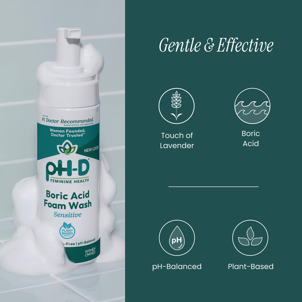 pH-D Boric Acid Foam Wash pack of 2 for convenient care