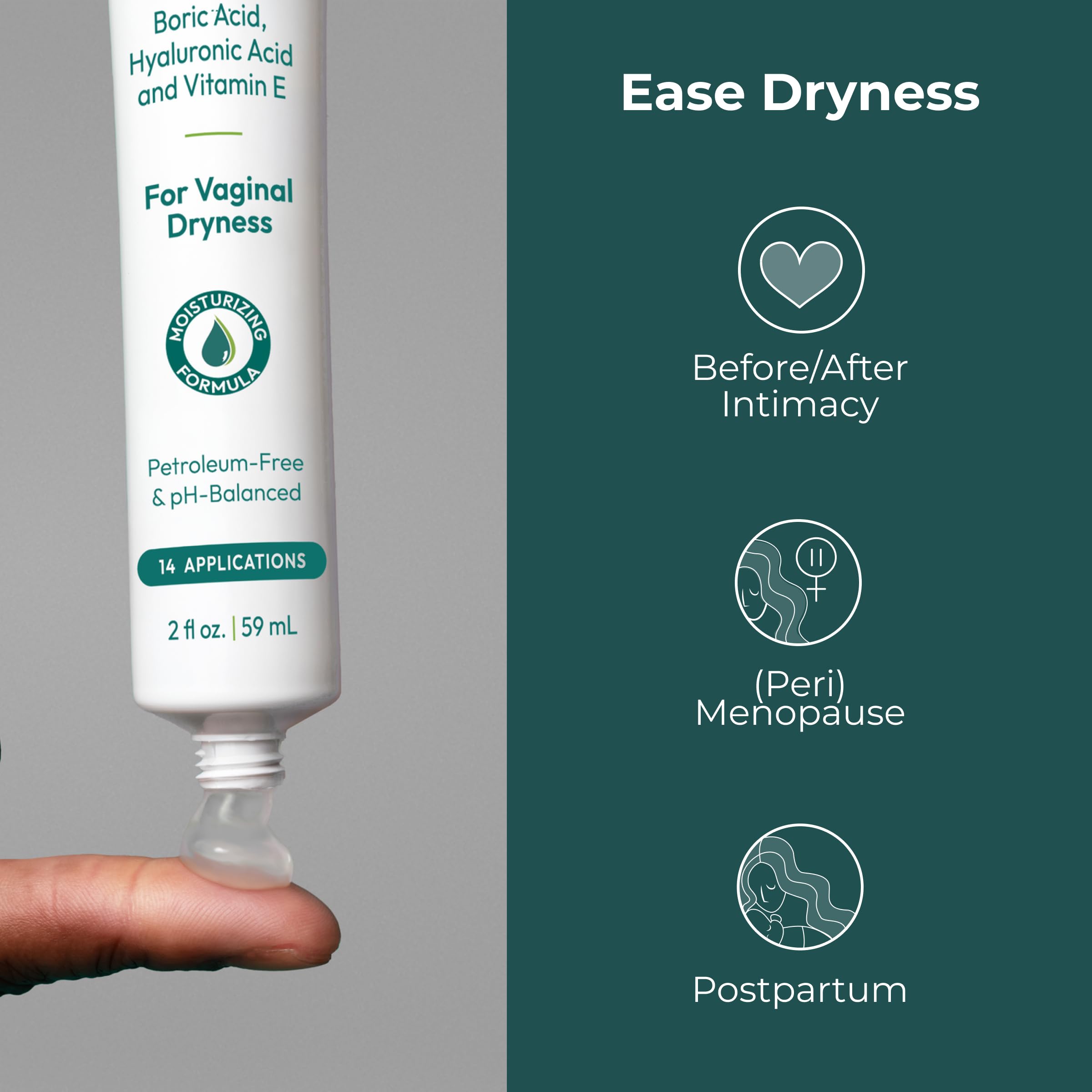 pH-D feminine health branding box showcases trusted, woman-owned care.