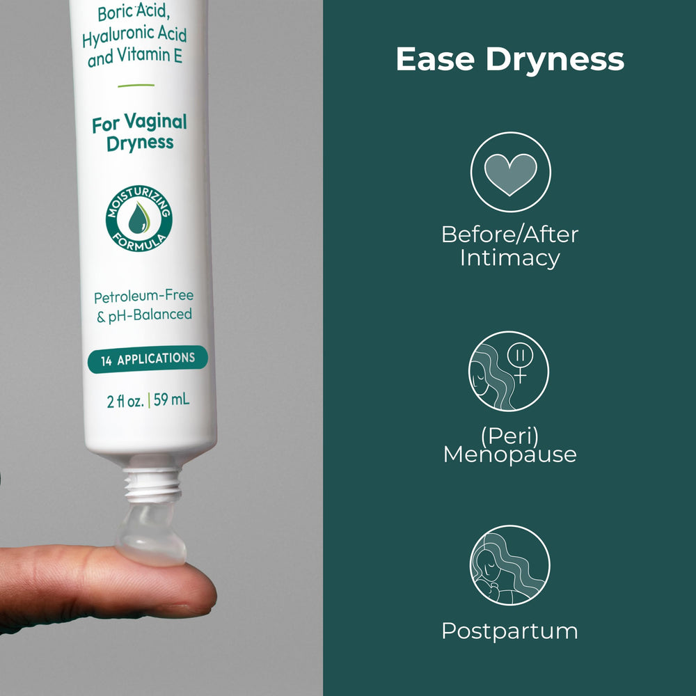 pH-D feminine health branding box showcases trusted, woman-owned care.
