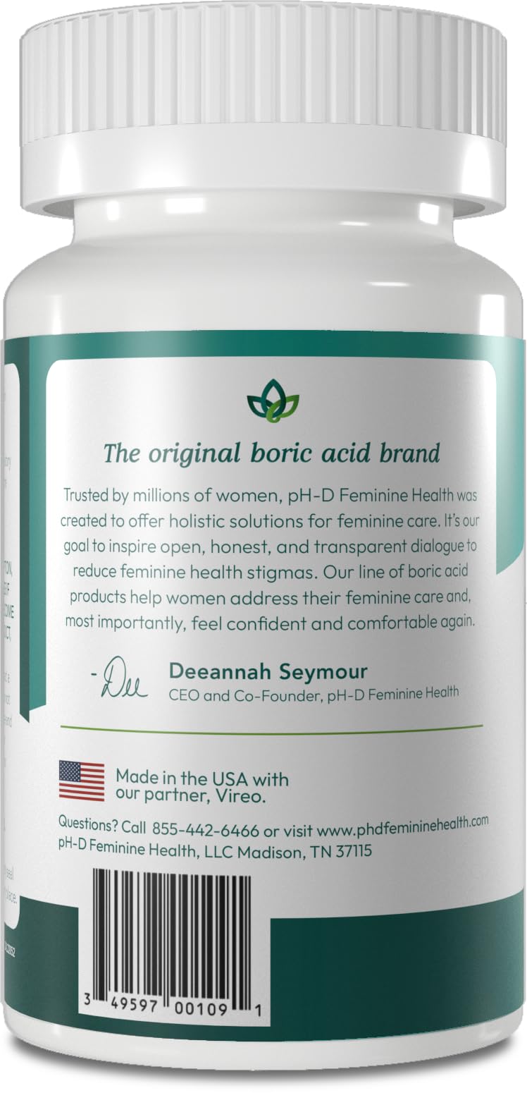 Night-time insertion with pH-D boric acid suppositories for ease of bedtime routine