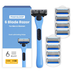 Phafaloop 6-Blade Razor with dual lubrication for a smooth daily shave