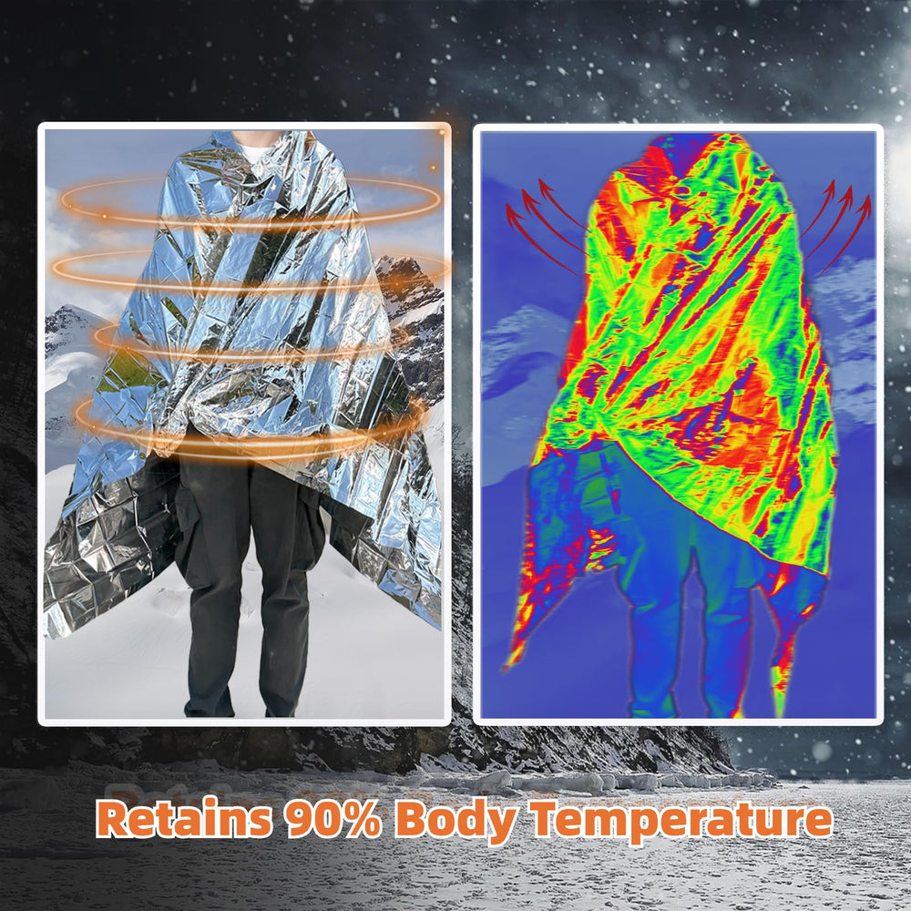 Phafaloop emergency blanket used as quick shelter or body cover.