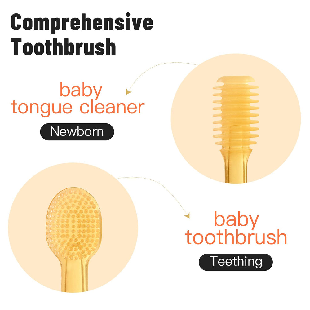 Phanpy toothbrush with 135 ultra-fine silicone bristles for thorough cleaning.