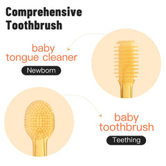 Phanpy toothbrush with 135 ultra-fine silicone bristles for thorough cleaning.