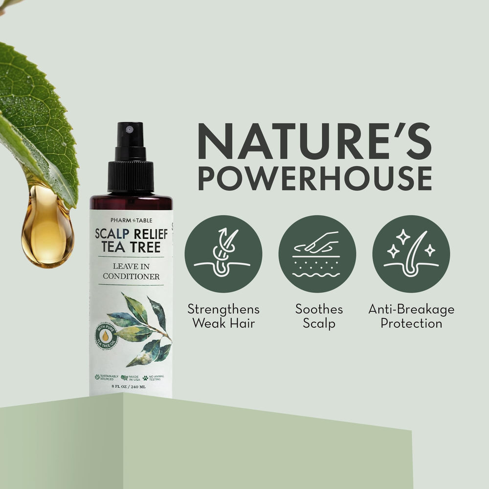 PHARM TO TABLE dandruff relief on scalp supports flake reduction with daily use.