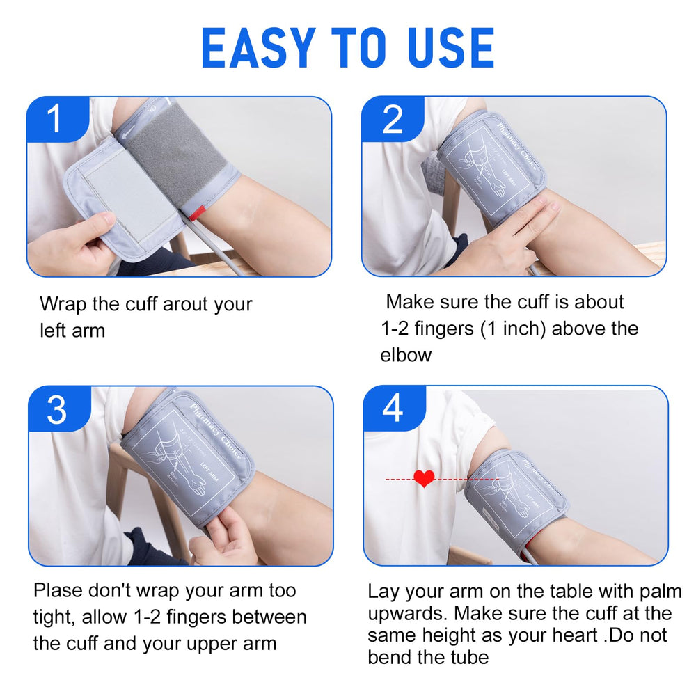 Pharmacy Choice hair-friendly Velcro prevents snagging during use.