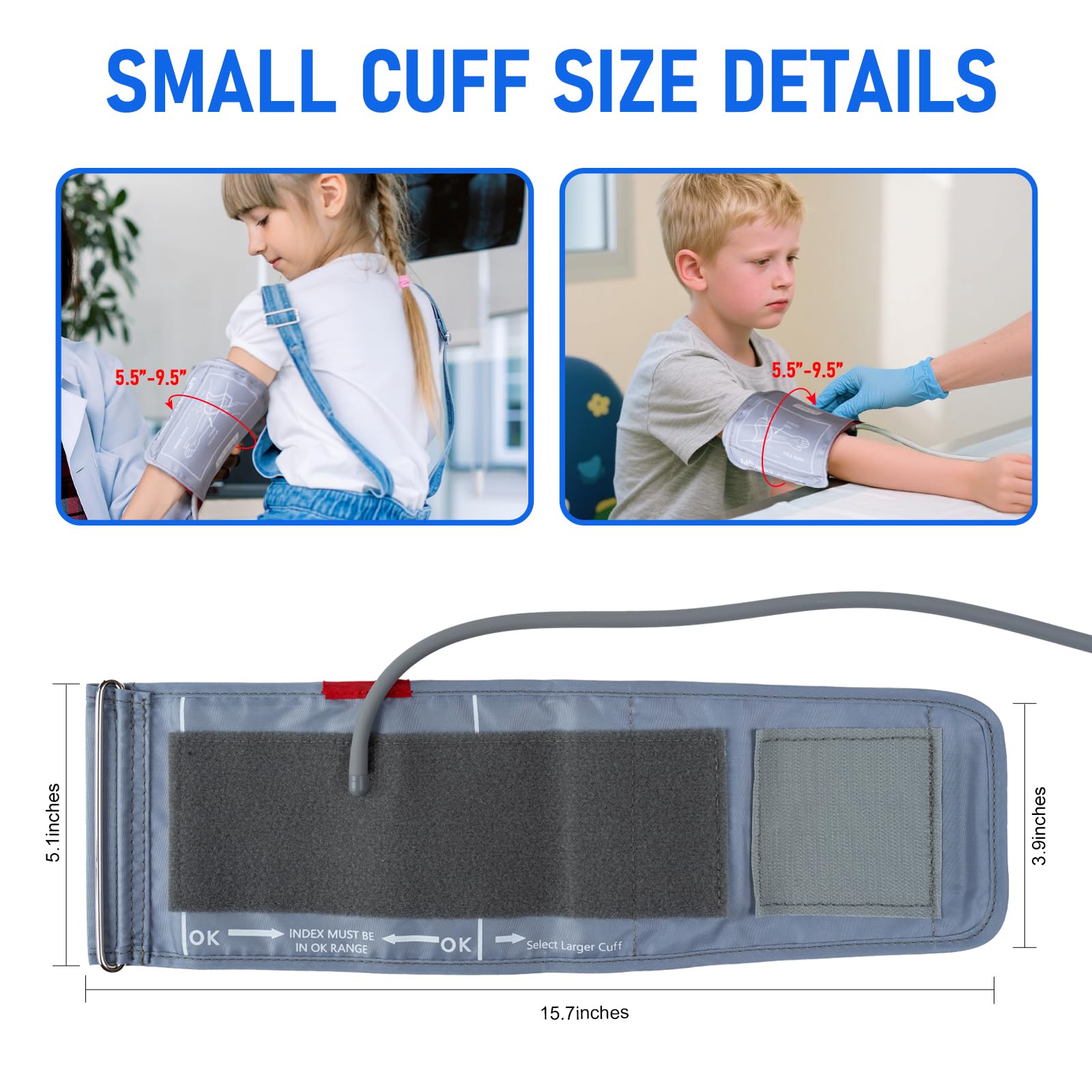Pharmacy Choice nylon cuff material provides comfortable wear.