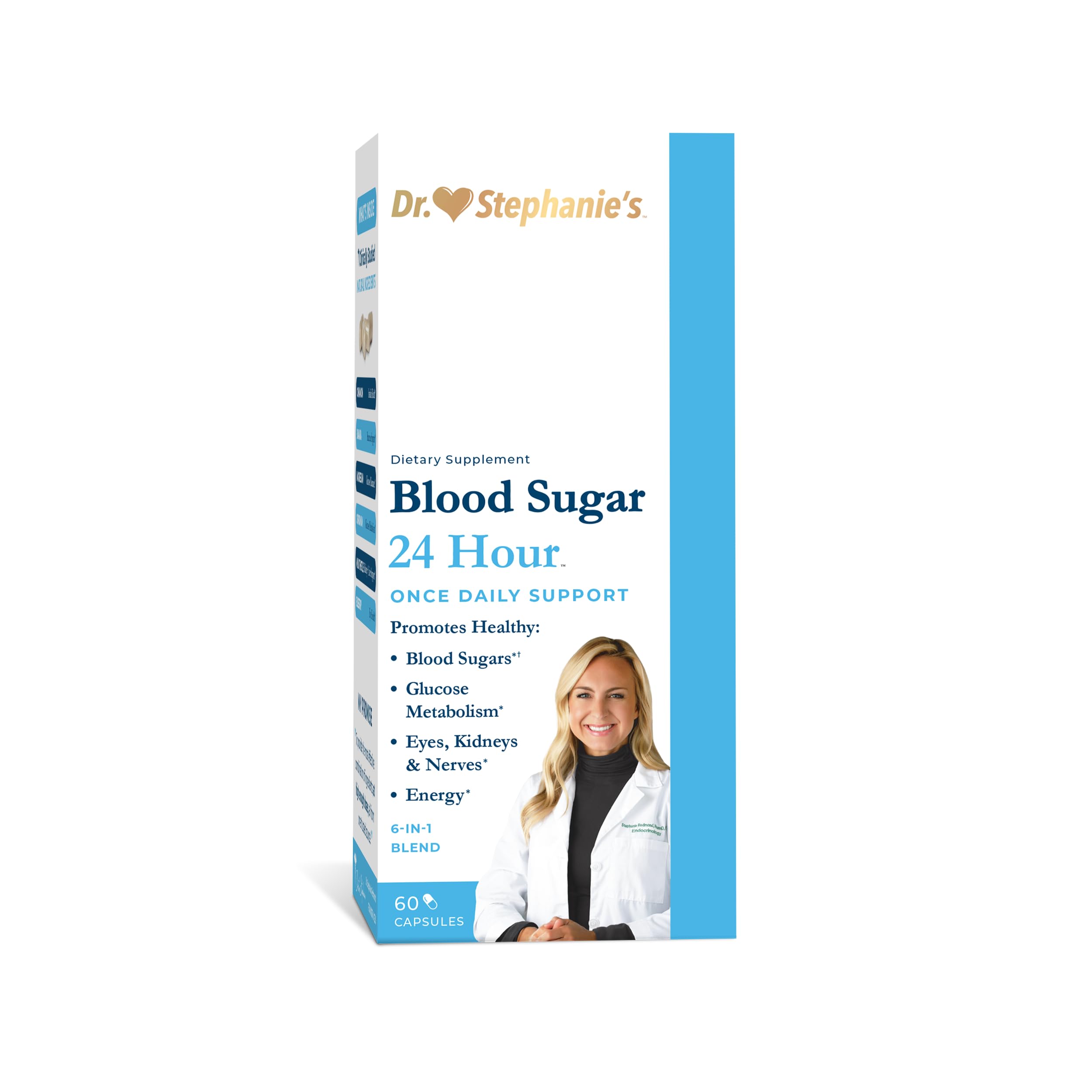 Pharmaganics Blood Sugar 24 Hour bottle for convenient daily support.