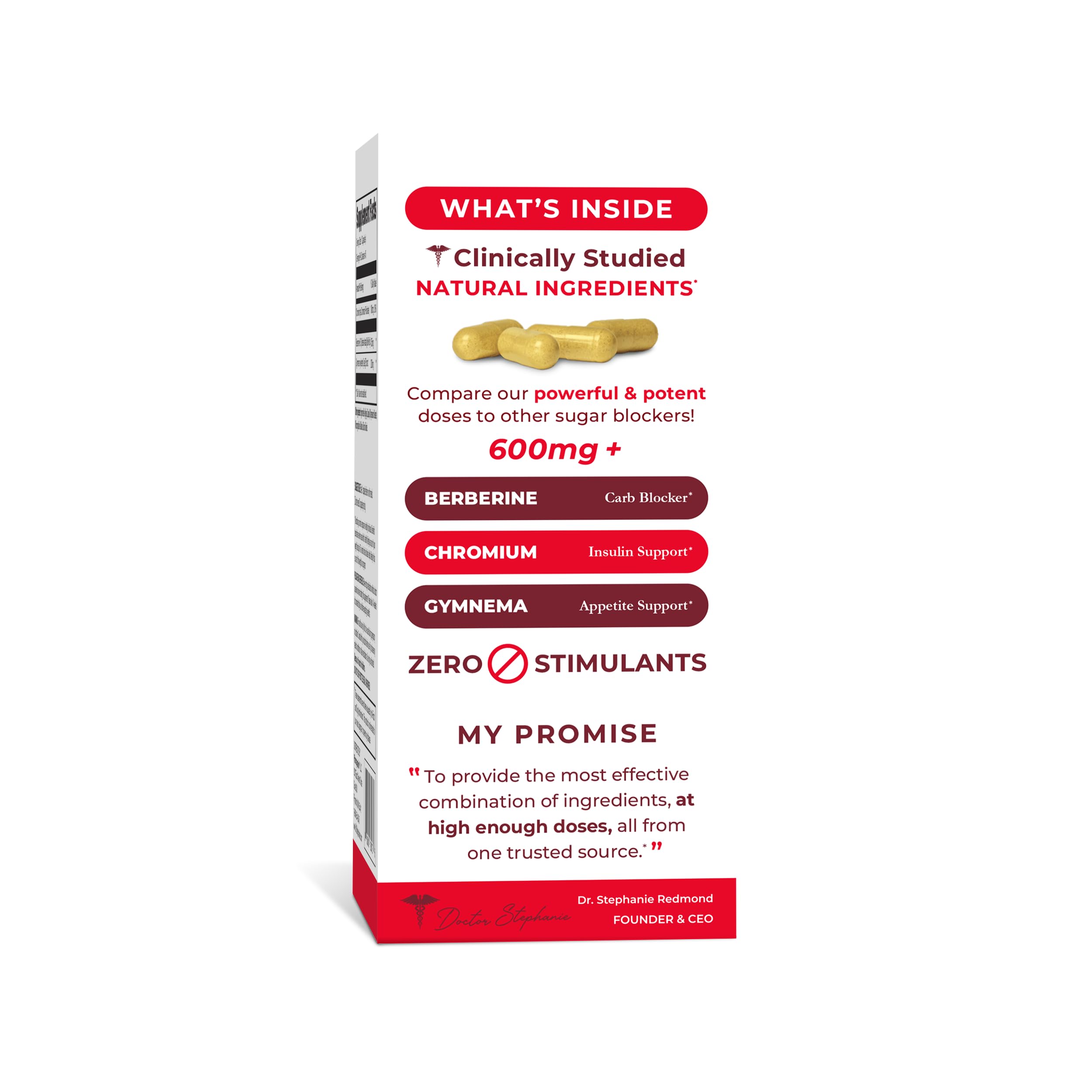 Pharmaganics capsules on a plate illustrate simple daily intake.