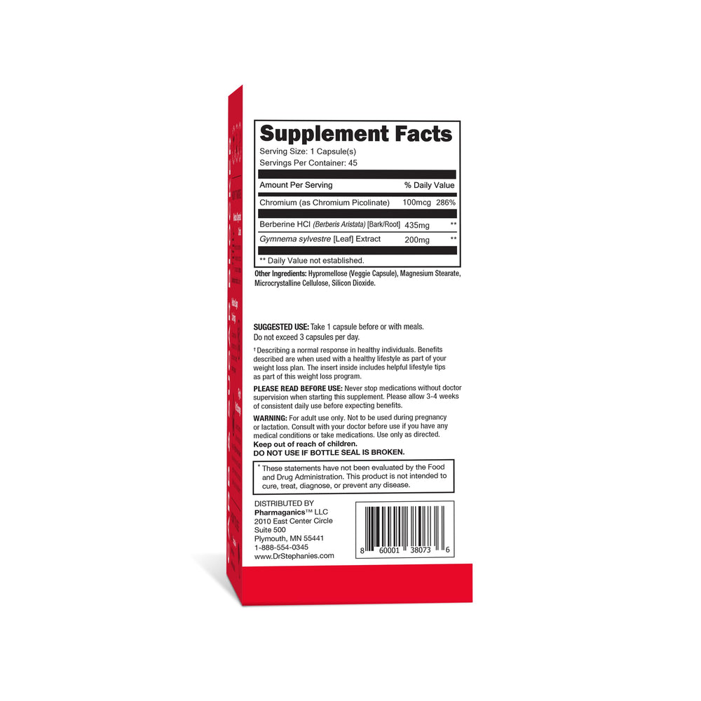 Pharmaganics meal-dosing instruction image for taking with meals.