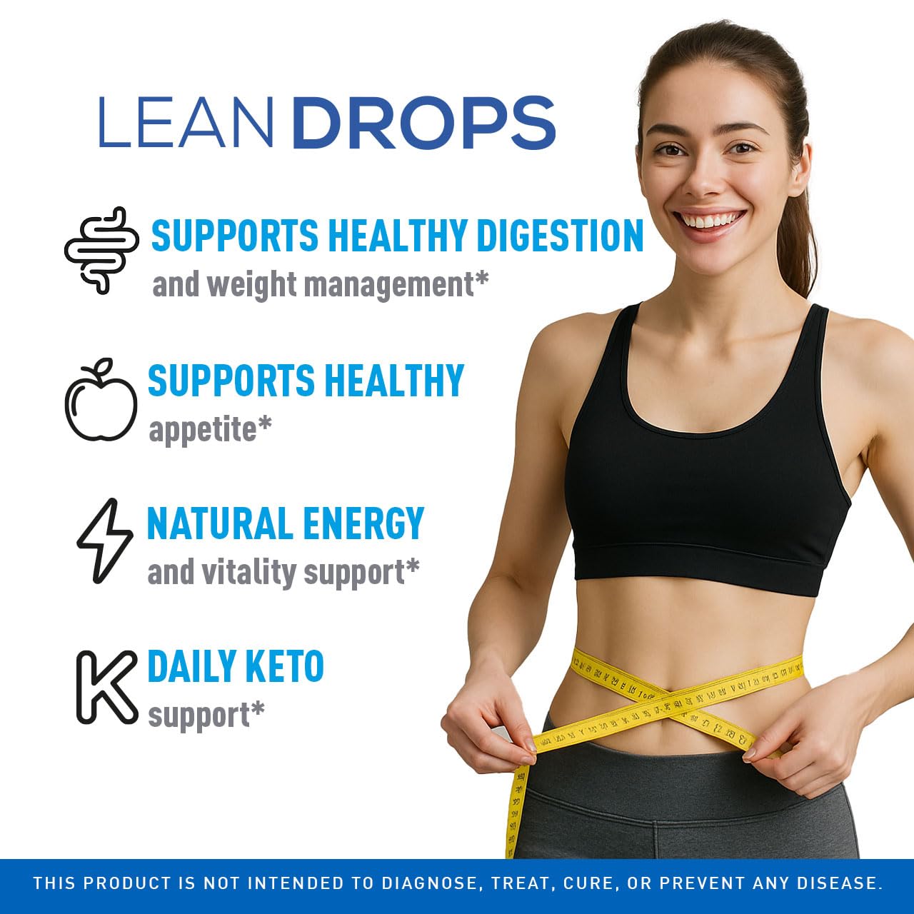 Lean Drops dropper showing liquid ease of use for everyday energy