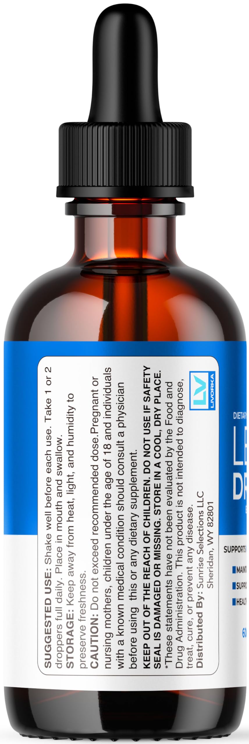 Lean Drops bottle indicating USA manufacturing and quality standards