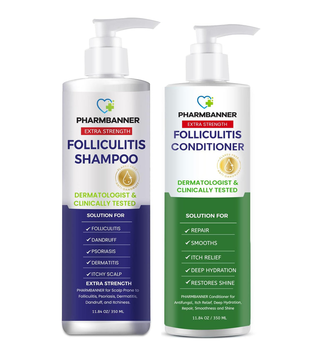 PHARMBANNER anti-fungal shampoo bottle with tea tree for clarifying cleanse