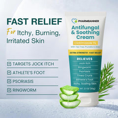 PHARMBANNER antifungal cream targets jock itch with fast, local relief.