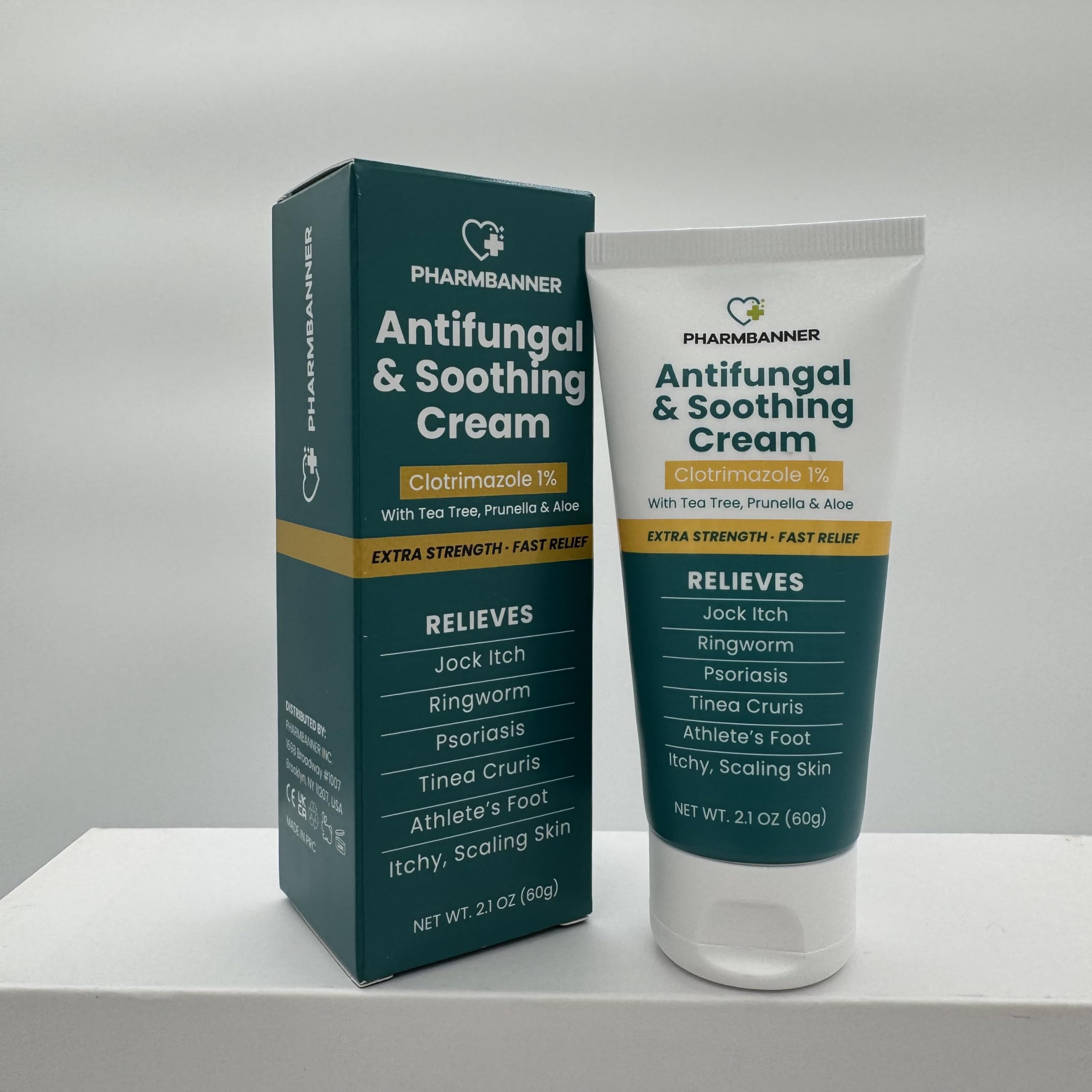 PHARMBANNER antifungal cream helps repair dry skin and restore the barrier.