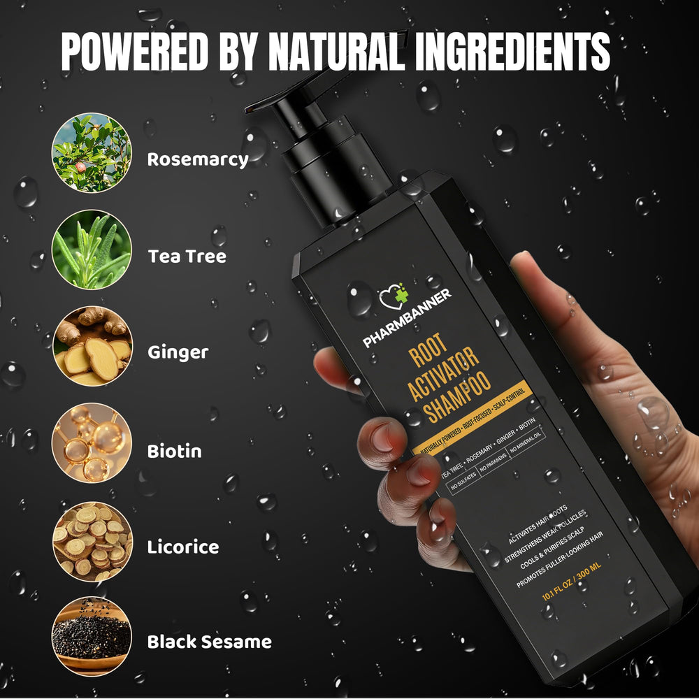PHARMBANNER Root Activator cooling-effect conveys peppermint and menthol sensation.