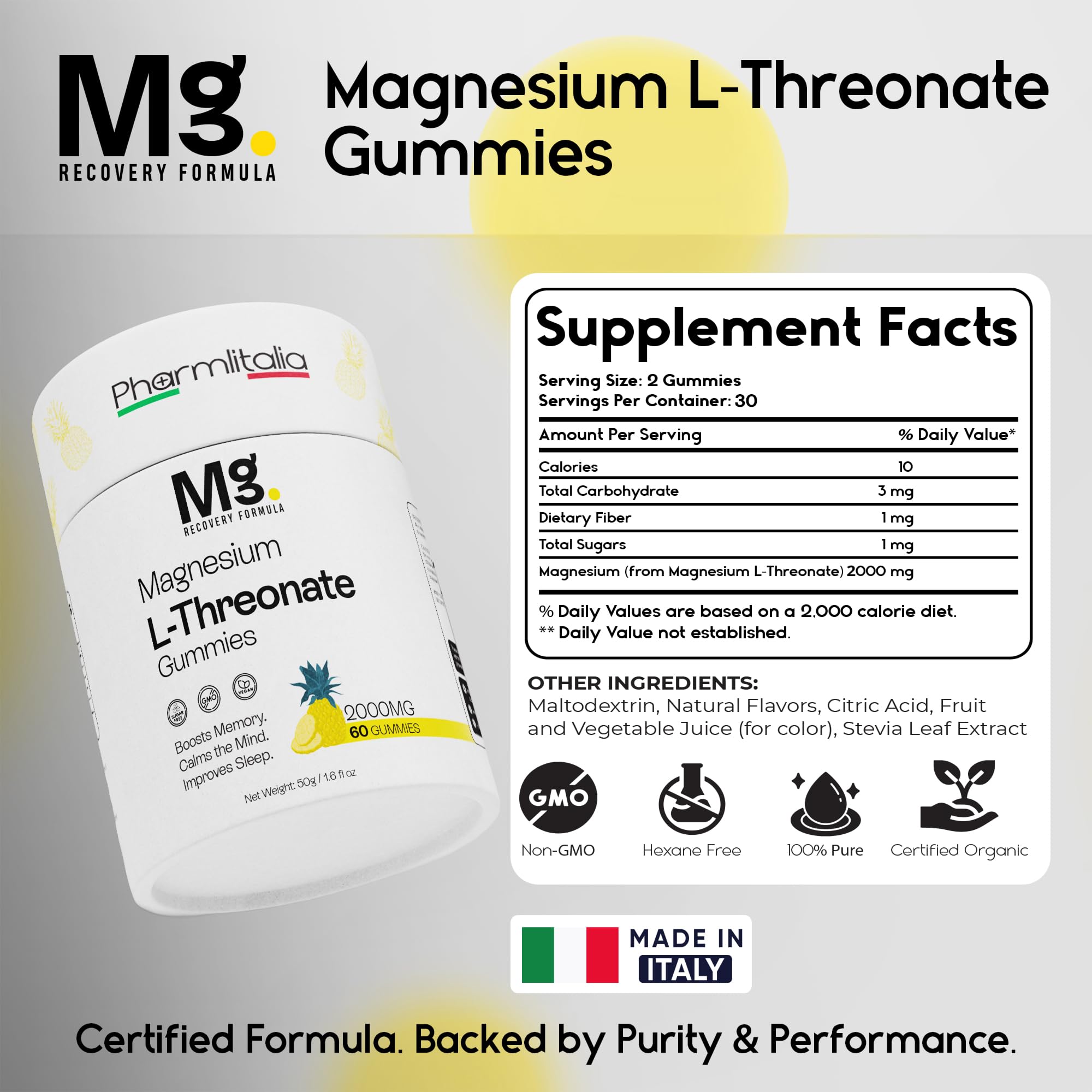 Pharmlitalia vegan and gluten-free gummies for daily use
