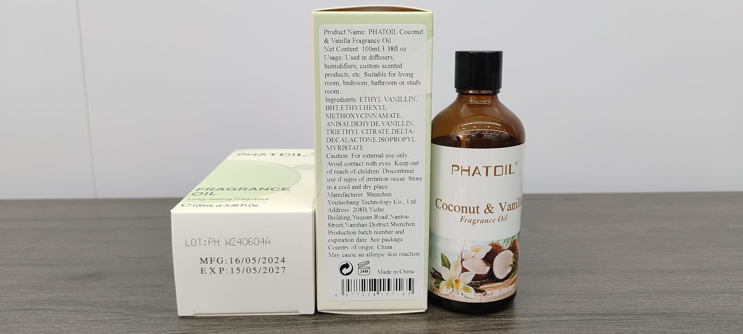 PHATOIL Coconut Vanilla bath salts and spa blends