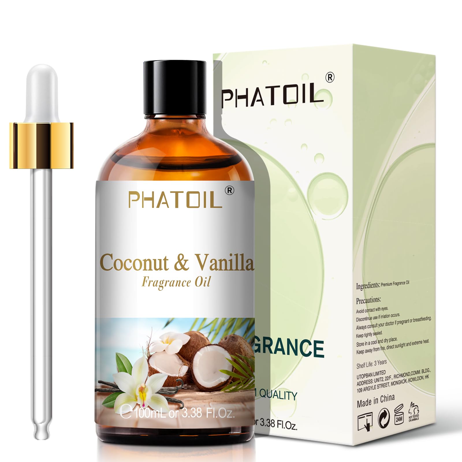 PHATOIL Coconut Vanilla fragrance diffuser releasing a soft aroma