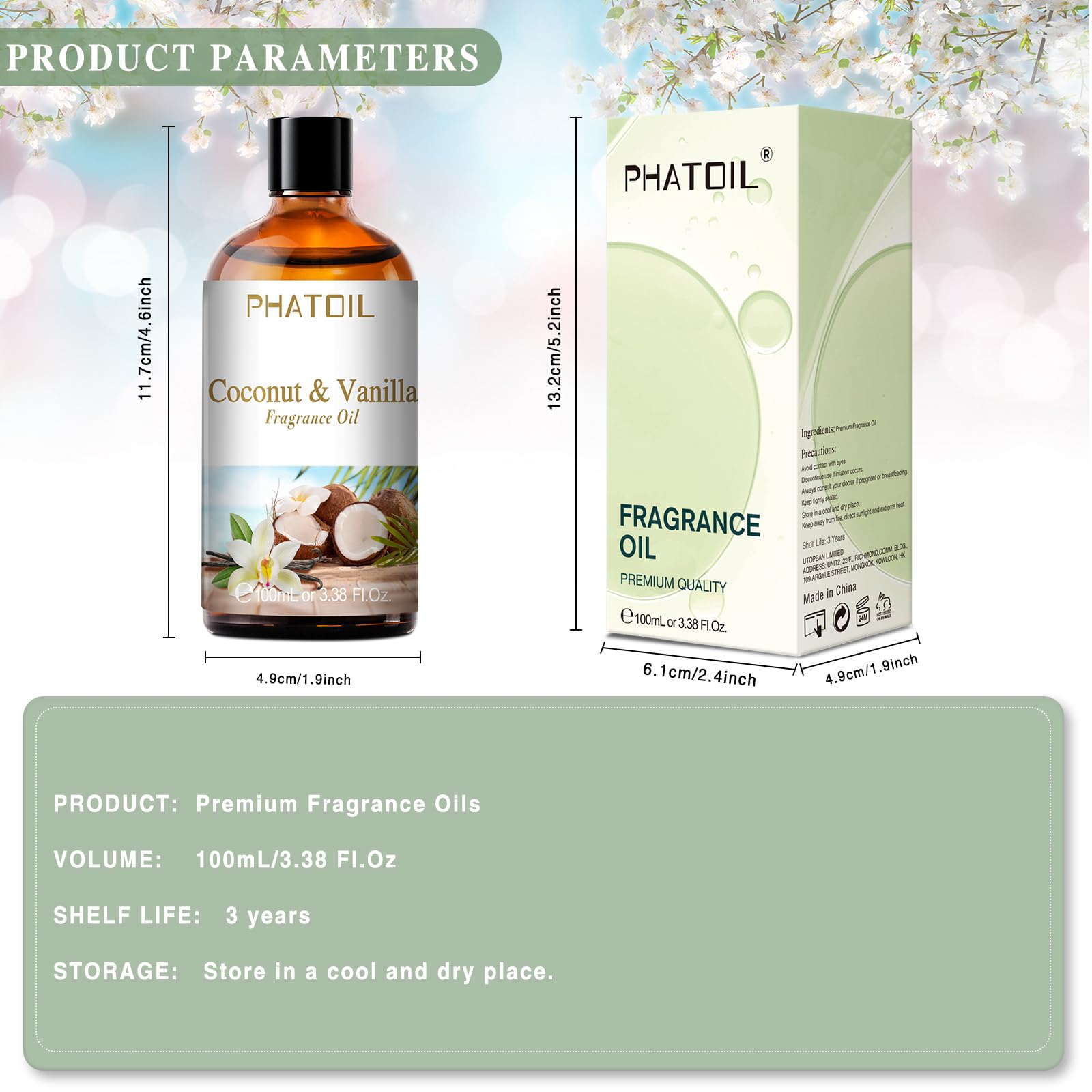 PHATOIL Dropper-equipped fragrance bottle for precise use