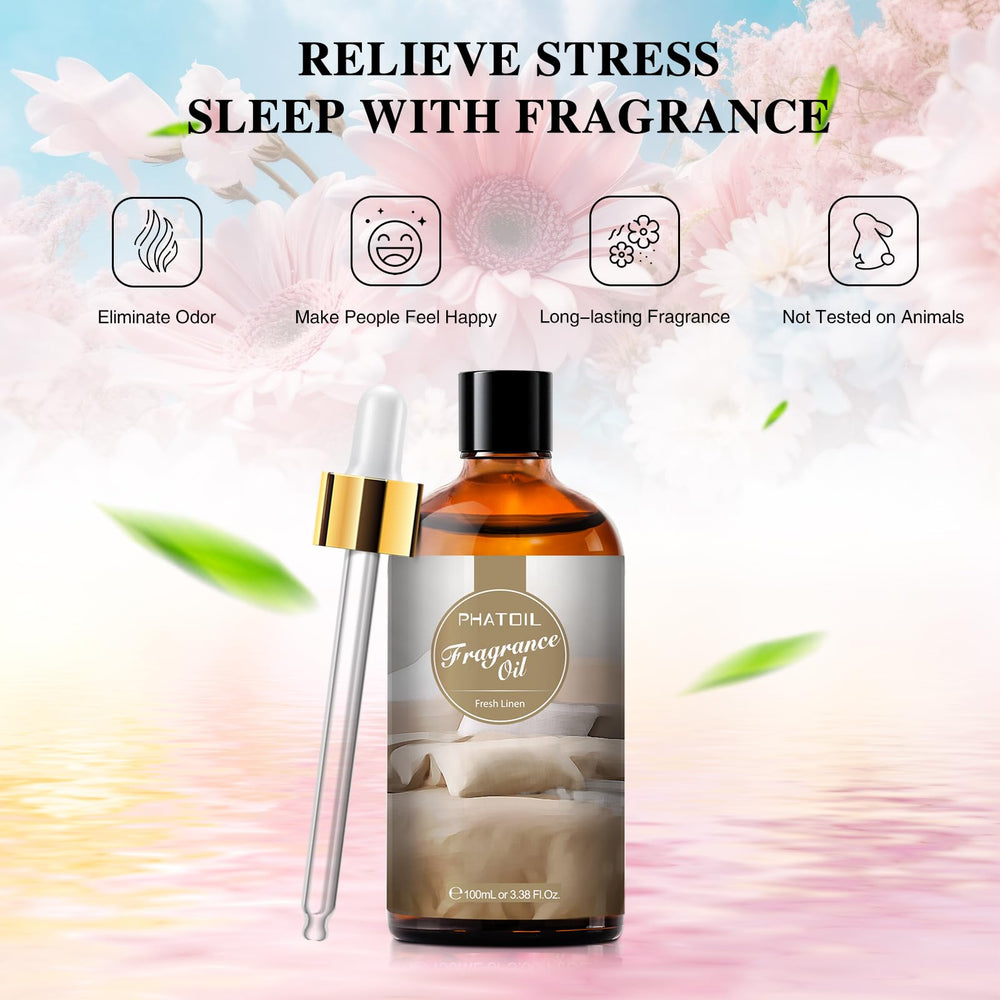 PHATOIL Fresh Linen fragrance oil for candle making delivers clean scent throw.