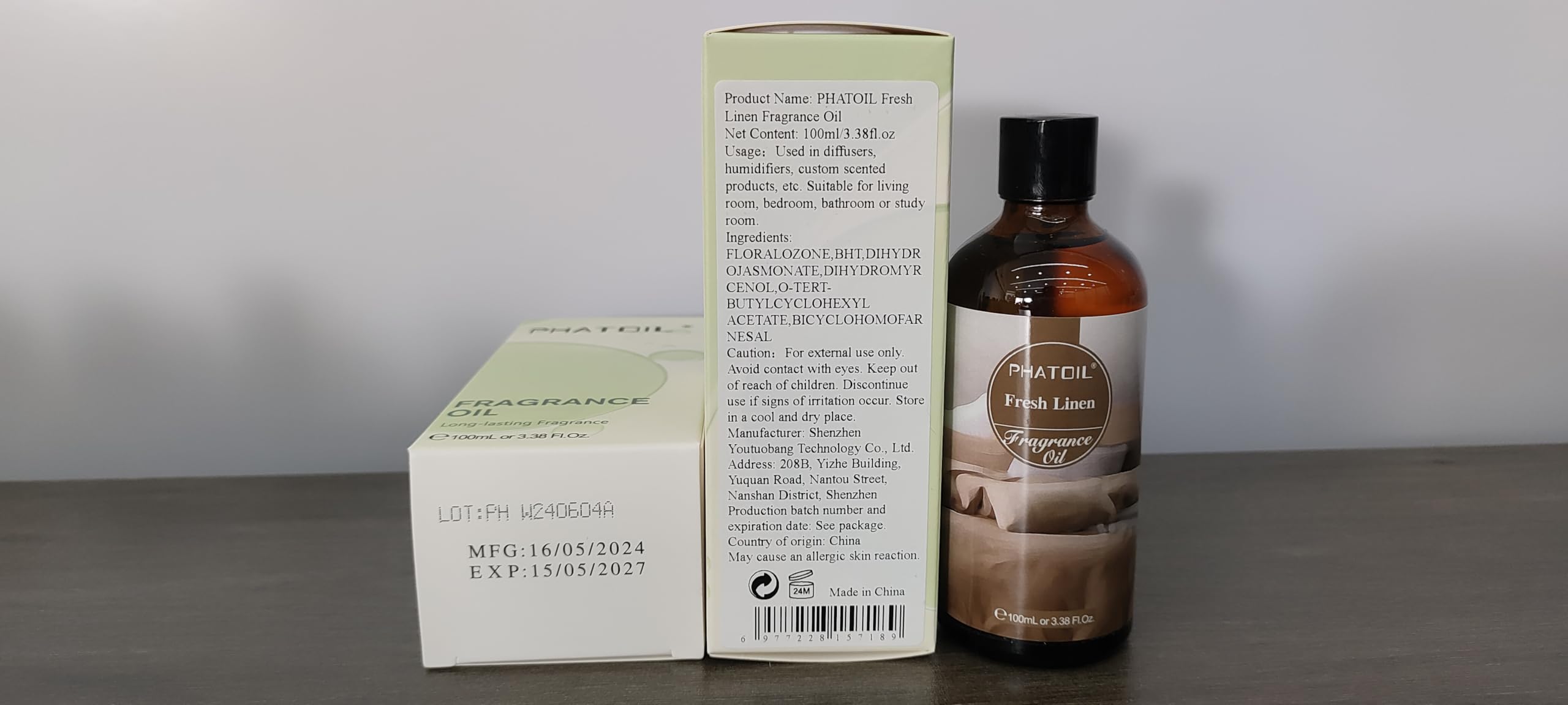 PHATOIL Fresh Linen cruelty-free fragrance oil supports ethical beauty routines.