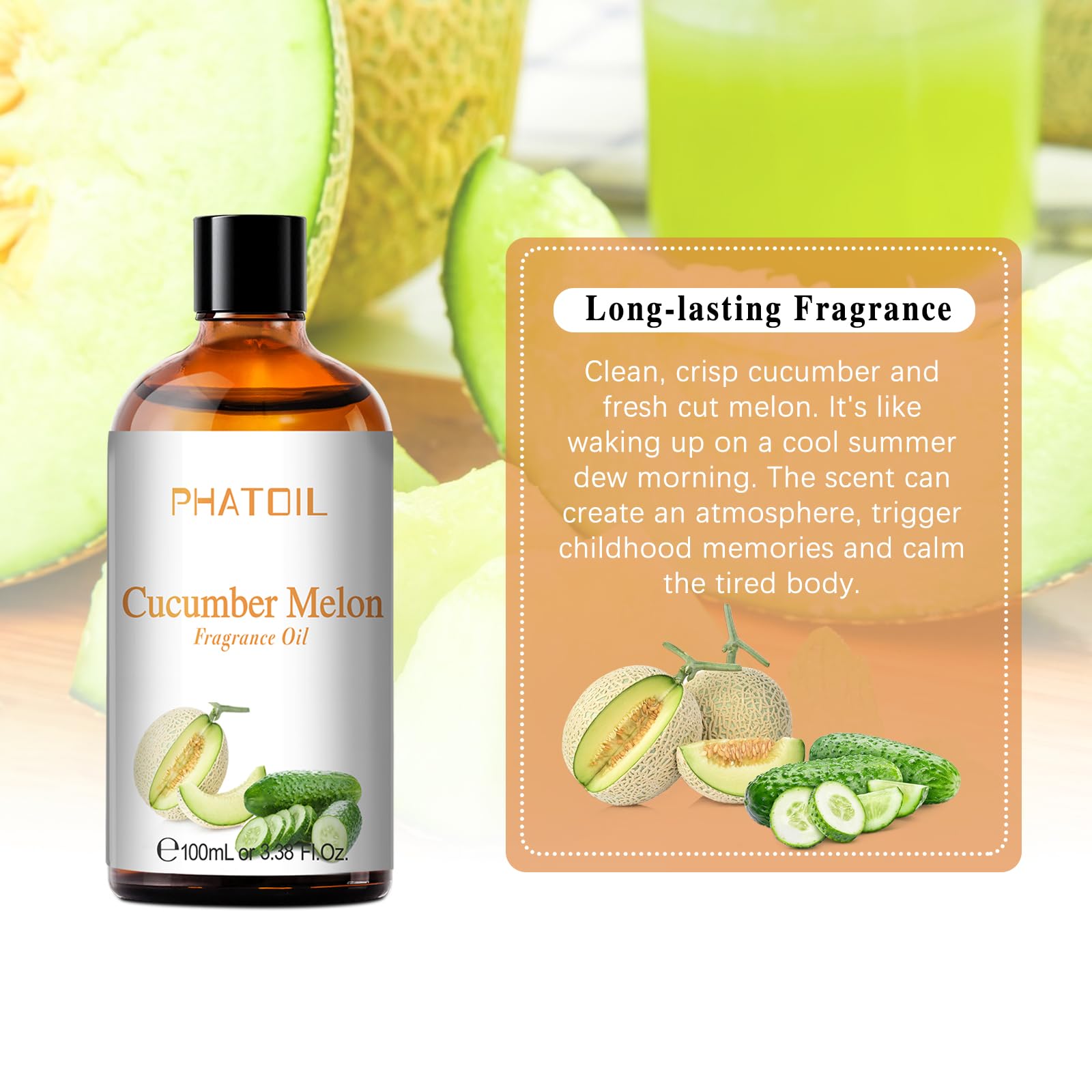 PHATOIL soap making with cucumber melon fragrance for soap scent.