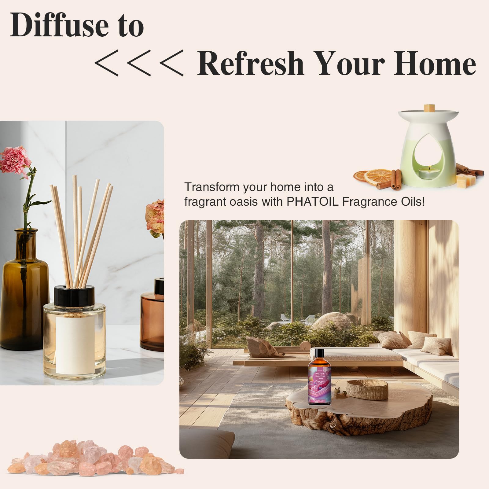 PHATOIL Sweet Fruit Candy oil used in candle DIY adds a fruity note.