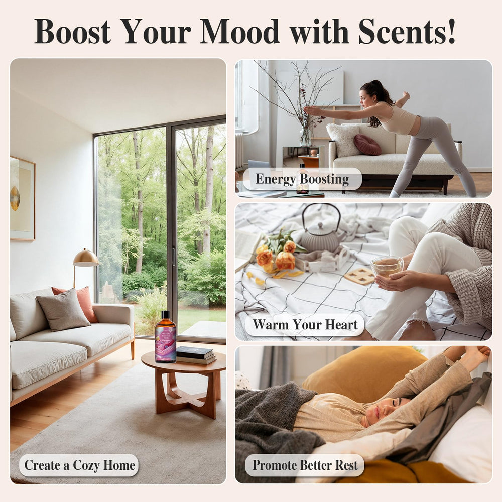 PHATOIL Sweet Fruit Candy oil diffuser fills yoga and relaxation corners with scent.