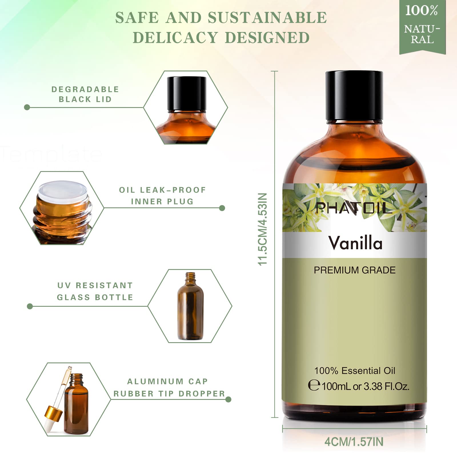PHATOIL vanilla oil blended for a massage