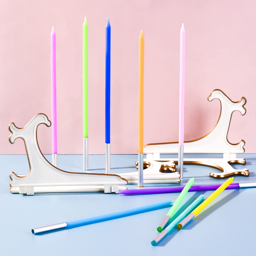 PHD CAKE rainbow candles offer versatile decoration for celebrations.
